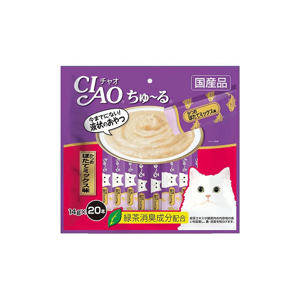 CIAO Churu Cat Treat in Tuna & Scallop (20x14g)