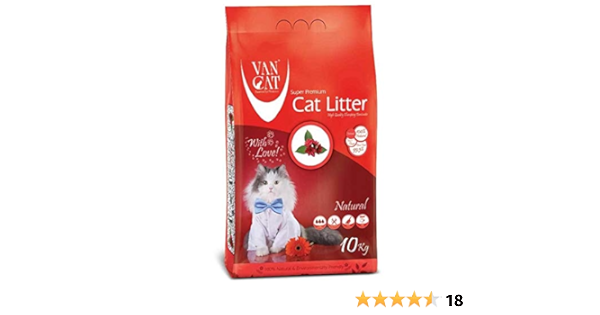Van Cat 10 kg Natural White Bentonite Clumping Cat Litter Unscented