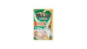 Nekko Kitten Pouch Tuna Topping Chicken Meat in Gravy 70g
