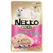 Nekko Gold Pouch Tuna Topping Cod Fish In Jelly