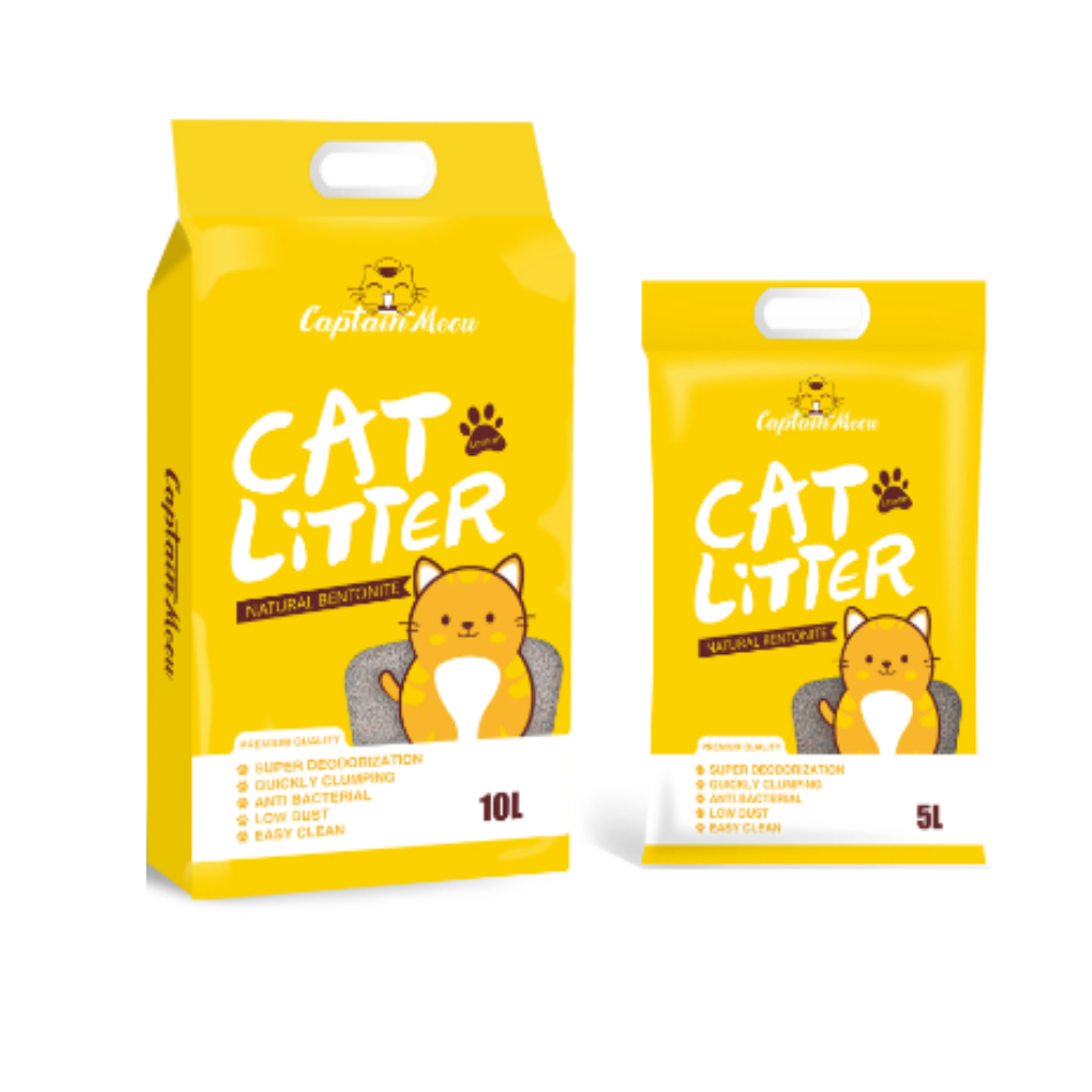Captain Meow Bentonite Cat Litter Lemon Flavour 10L