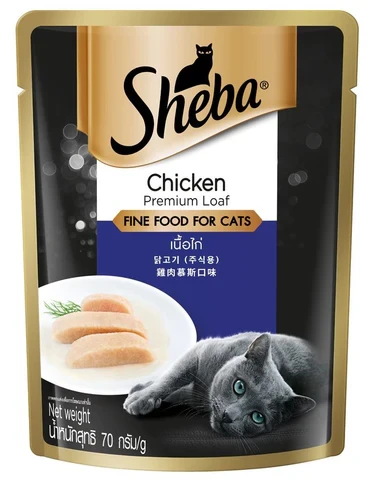 Sheba Adult Chicken Premium Loaf Wet Cat Food 70g