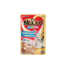 Nekko Kitten Pouch Tuna Creamy Mix Salmon 70g