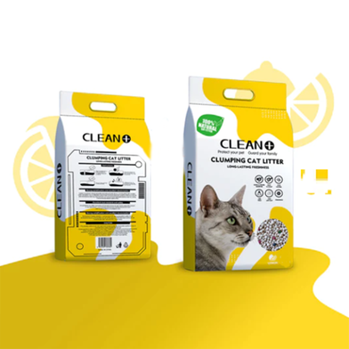 Clean Plus Clumping litter for Cats (Lemon) 10L