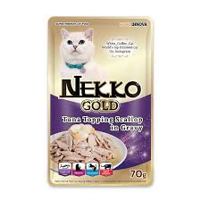 Nekko Gold Pouch Tuna Topping Scallop in Gravy